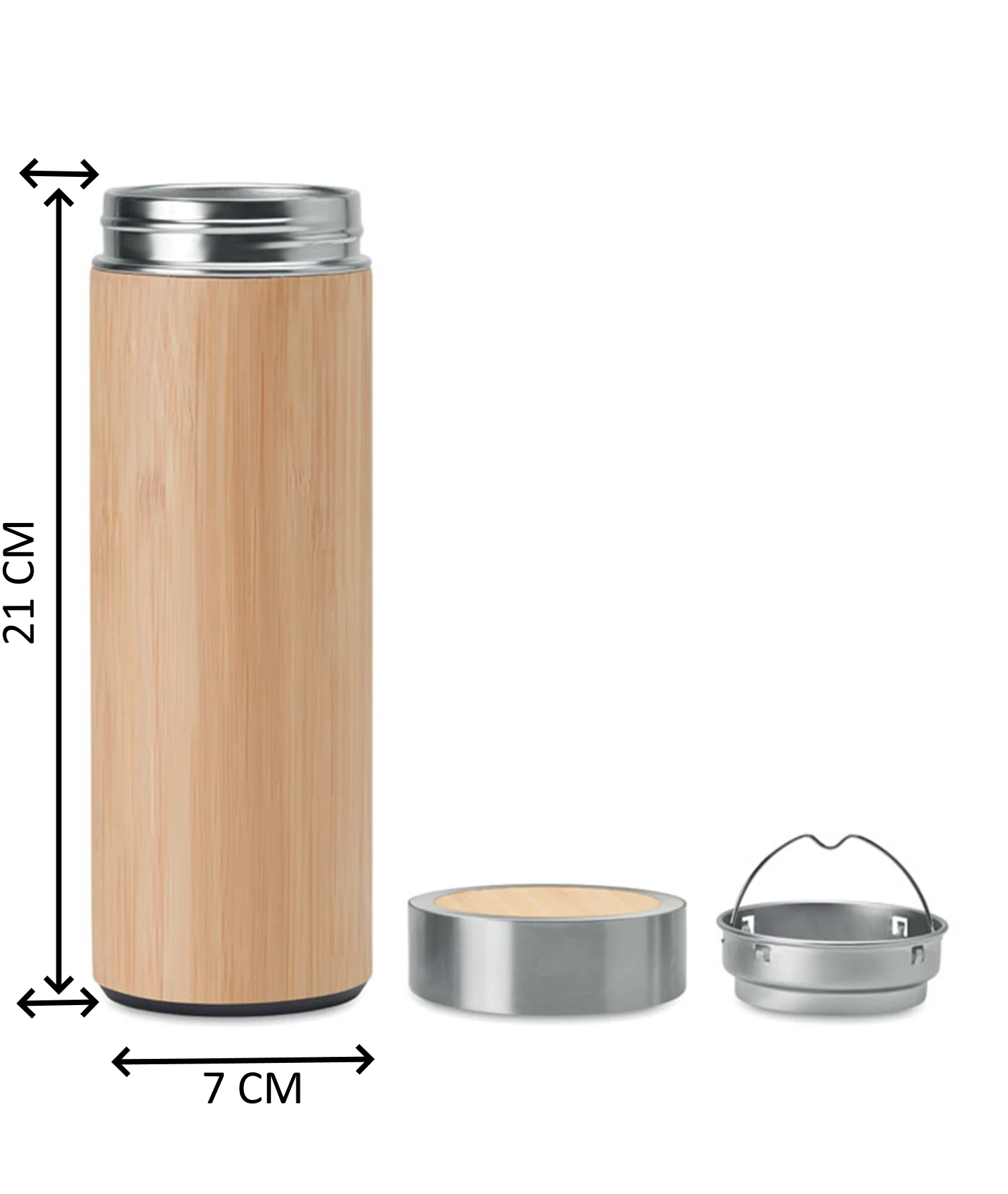 Bamboo Stainless Steel Bottle - Image 3
