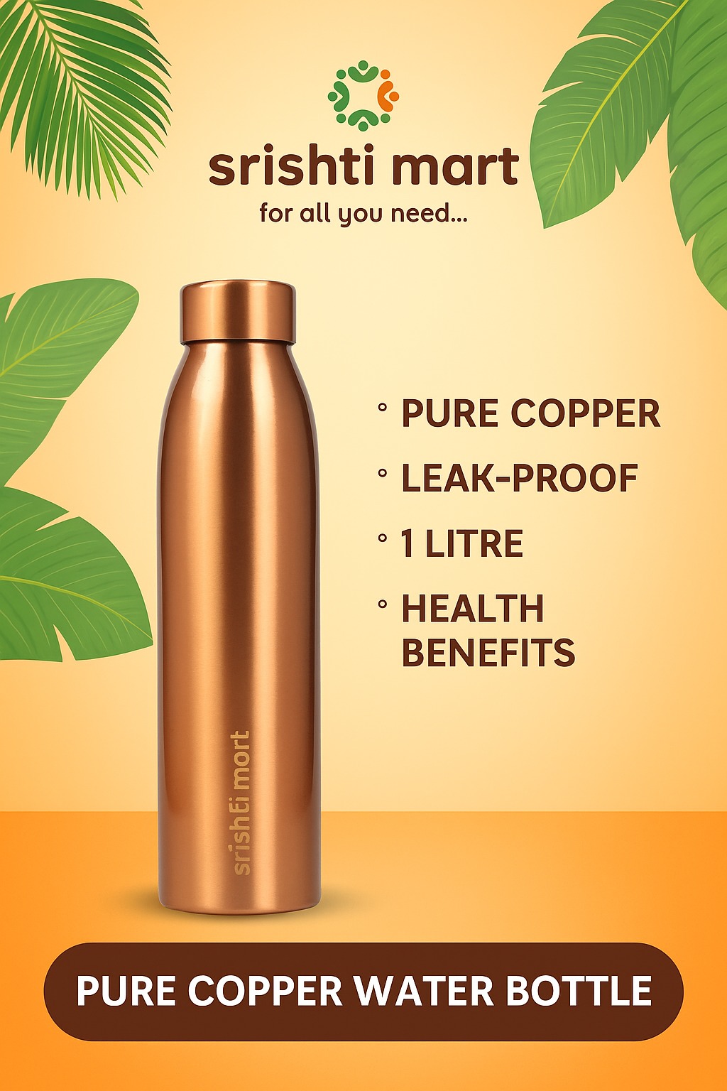Copper Water Bottle